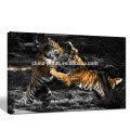 Tiger on Black Background Canvas Prints/animal Picture Print Artwork/Wholesale Canvas Painting Art